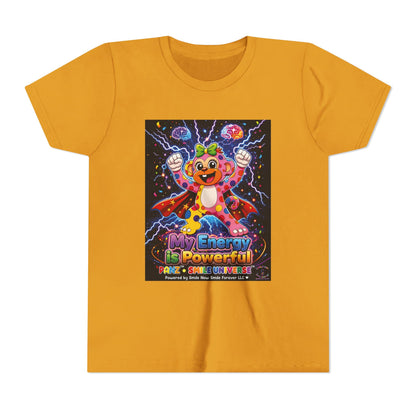 Panz™ Youth Short Sleeve Tee – "My Energy is Powerful" Graphic Tee | Smile Universe Collection