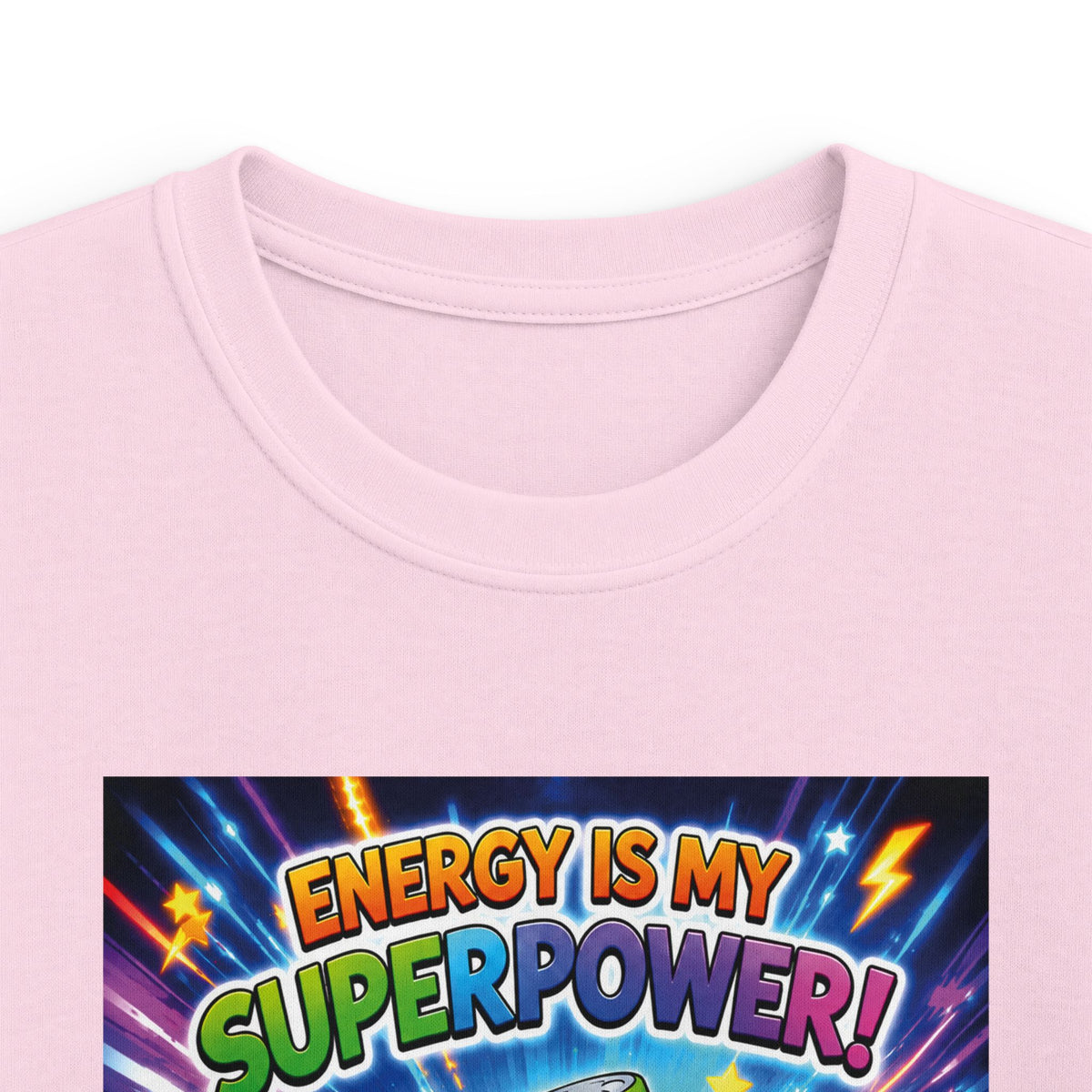 Potz™ Kids Softstyle Tee – "Energy is My Superpower!" Graphic Tee | Smile Universe Collection