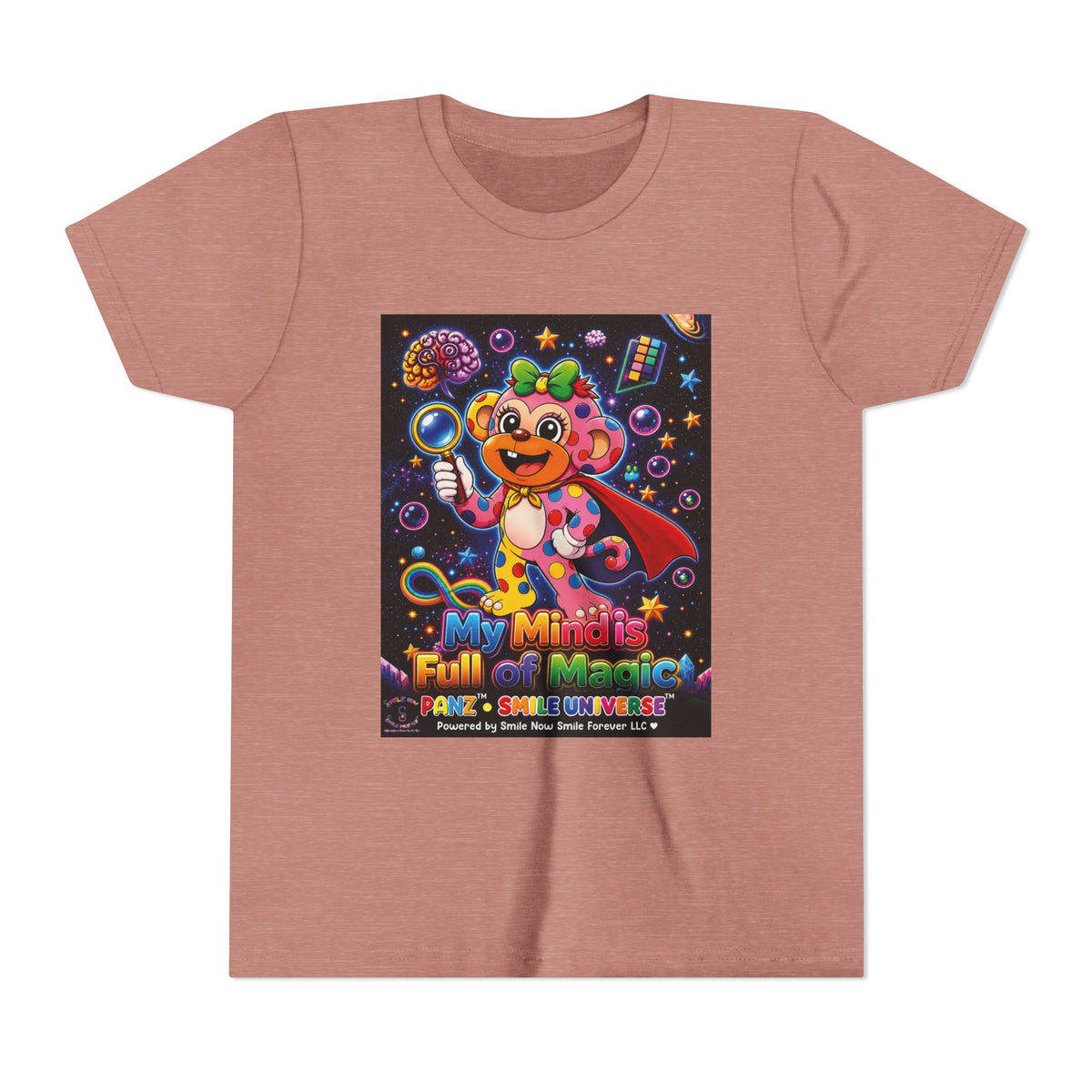 Panz™ Youth Short Sleeve Tee – "My Mind is Full of Magic" Graphic | Smile Universe Collection