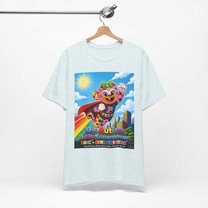 Panz™ Unisex Jersey Short Sleeve Tee – "My Autism is My Superpower" Graphic | Smile Universe Collection