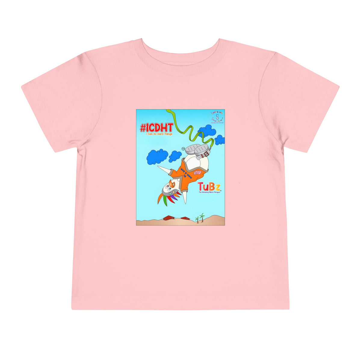 TuBz™ "I Can Do Hard Things" Toddler T-Shirt | Toddler Short Sleeve Tee  - Positive Kids Graphic Tee