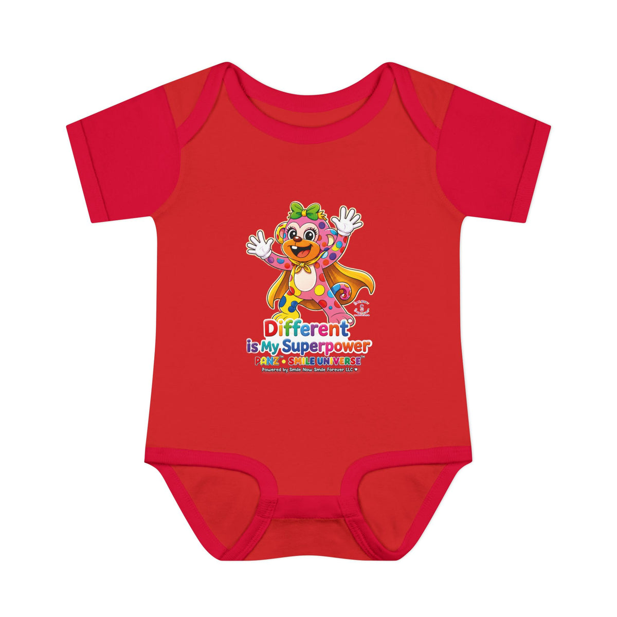 Panz™ Infant Baby Rib Bodysuit – "Different is My Superpower" Graphic | Smile Universe Collection