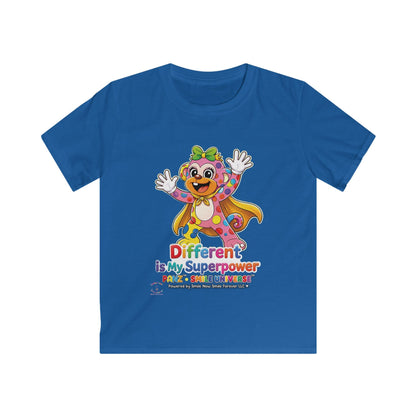 Panz™ Kids Softstyle Tee – "Different is My Superpower" Graphic | Smile Universe