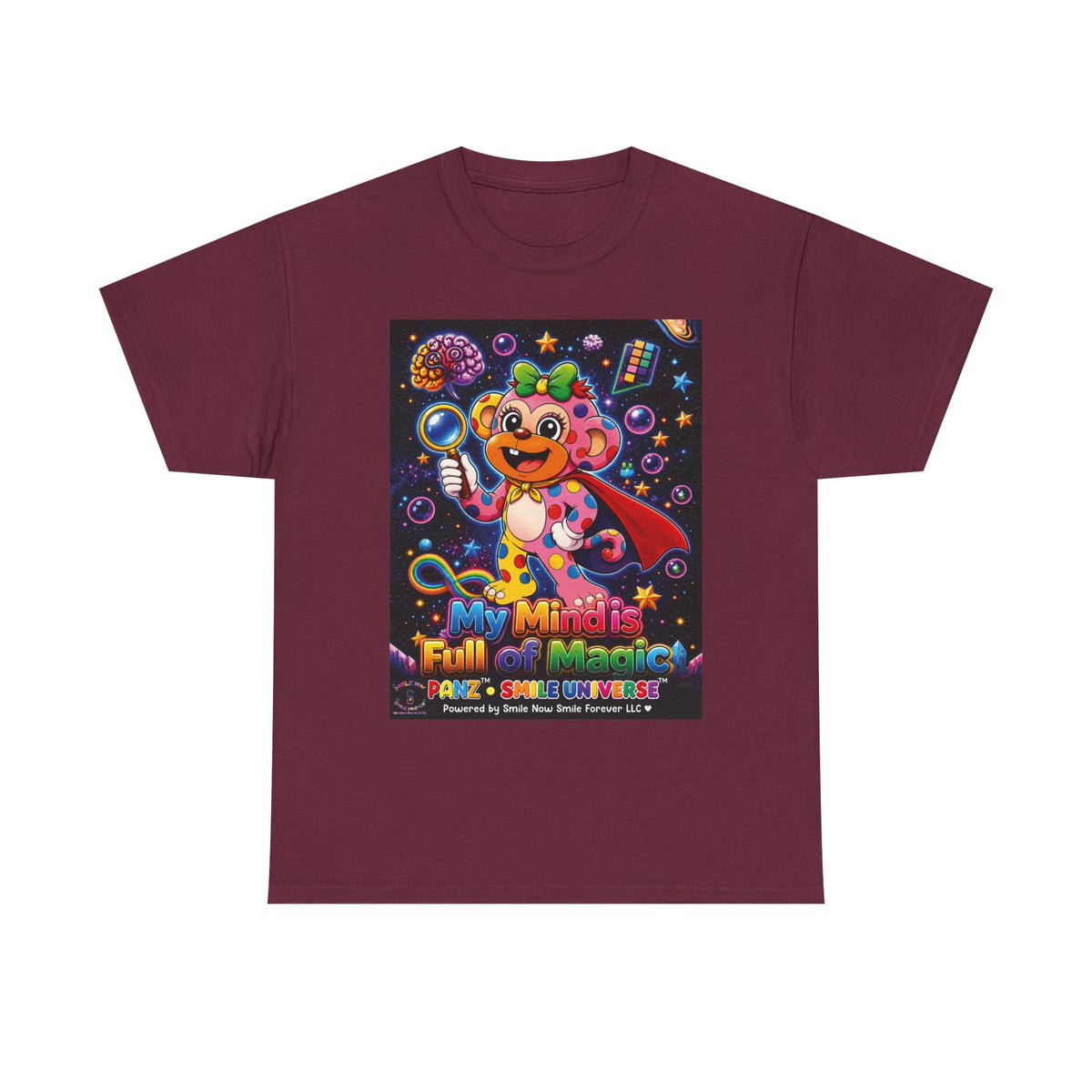 Panz™ Unisex Heavy Cotton™ Tee – "My Mind is Full of Magic" Graphic | Smile Universe Collection