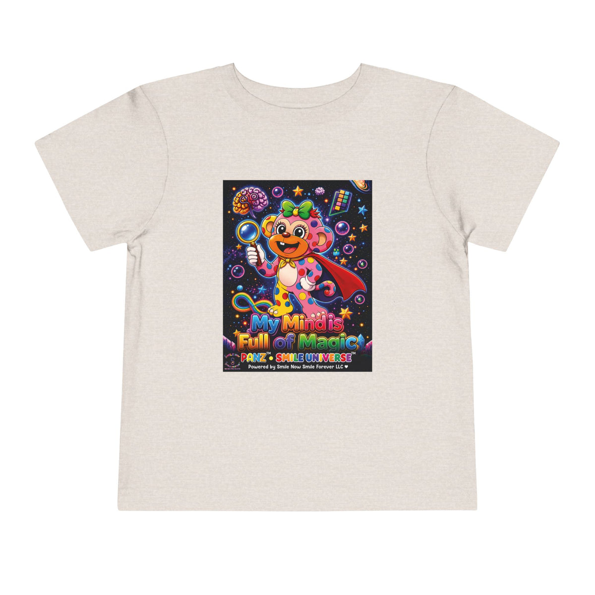 Panz™ Toddler Short Sleeve Tee – "My Mind is Full of Magic" Graphic | Smile Universe Collection
