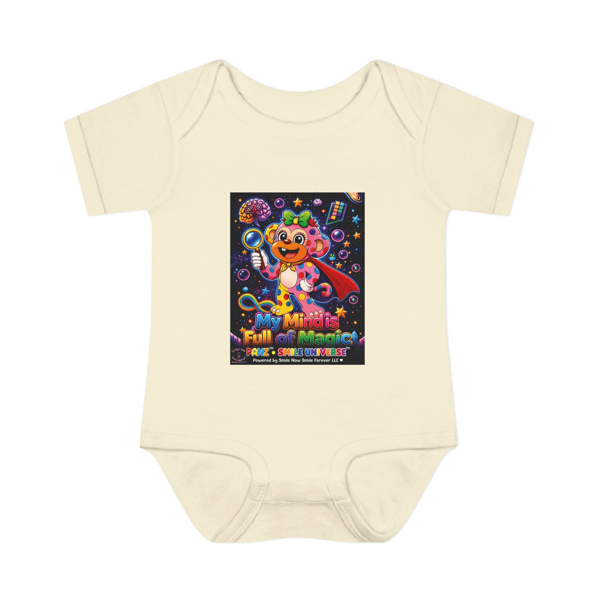 Panz™ Infant Baby Rib Bodysuit – "My Mind is Full of Magic" Graphic | Smile Universe Collection