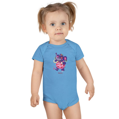 Piklez™ Baby Short Sleeve Onesie® – "Full of Love!" Graphic | Smile Universe Collection