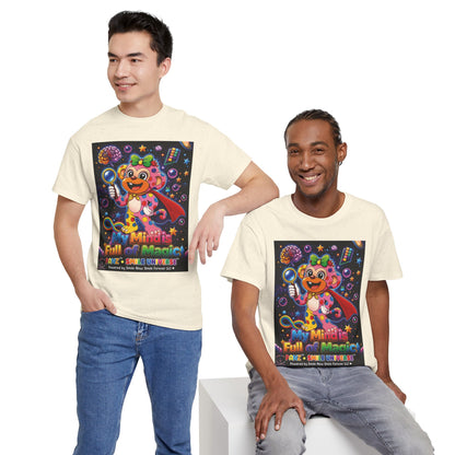 Panz™ Unisex Heavy Cotton™ Tee – "My Mind is Full of Magic" Graphic | Smile Universe Collection