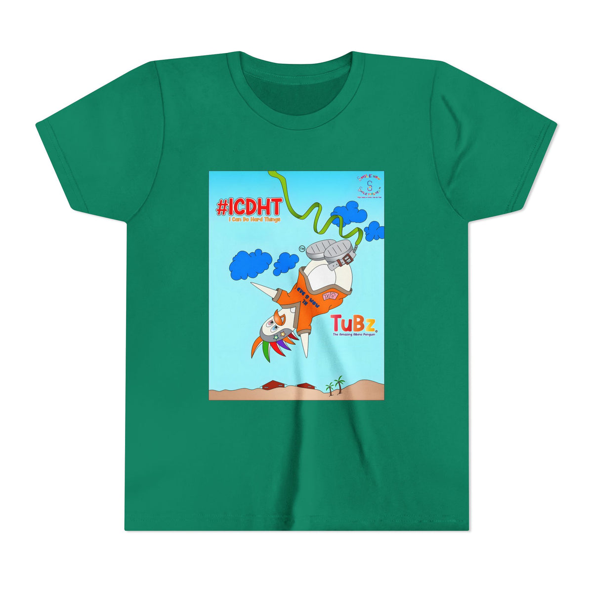TuBz™ "I Can Do Hard Things" Youth T-Shirt - Motivational Kids Graphic Tee