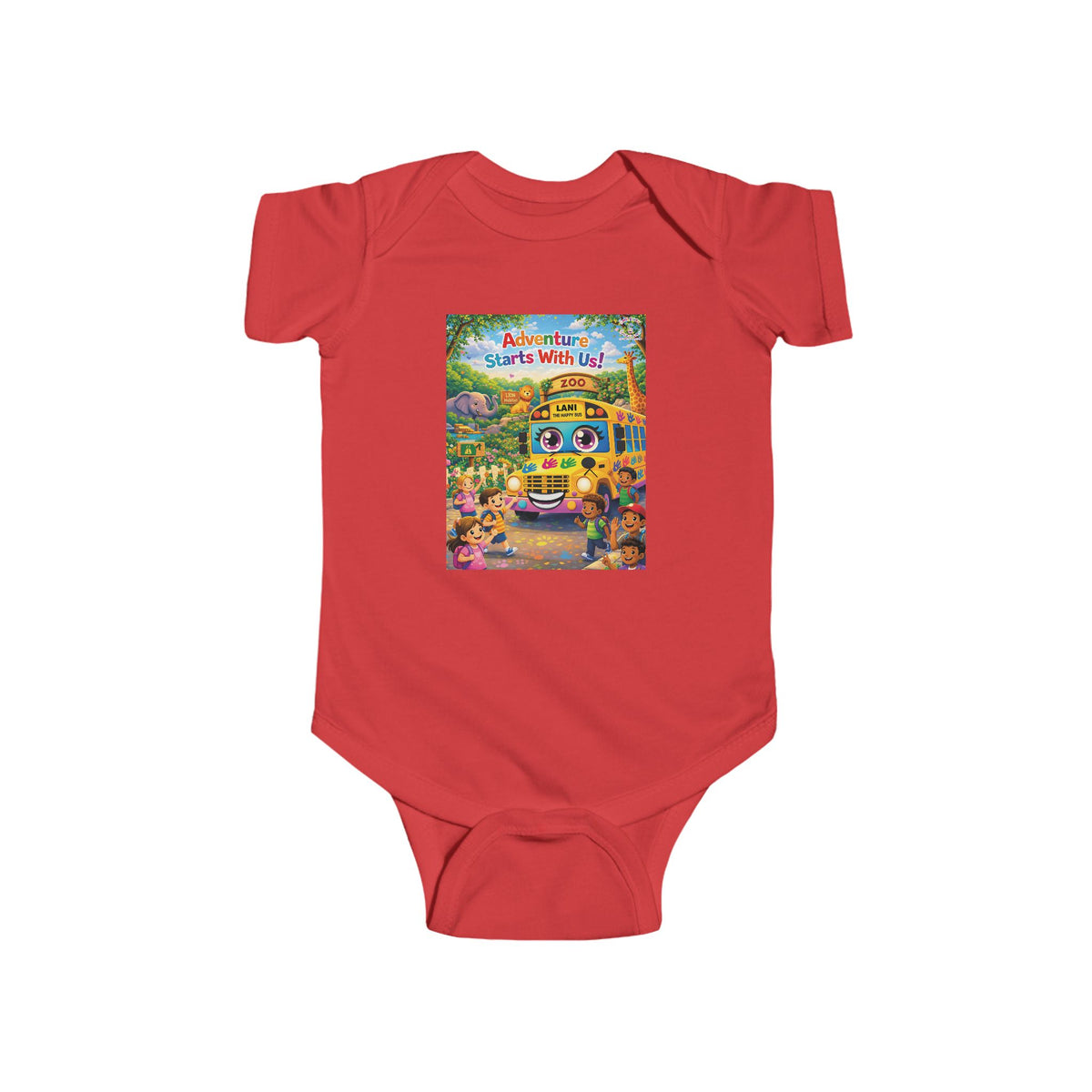 Lani™ Infant Fine Jersey Bodysuit – "Adventure Starts With Us!" Graphic