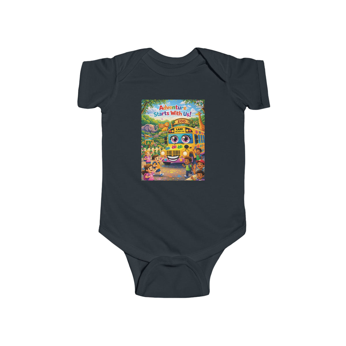 Lani™ Infant Fine Jersey Bodysuit – "Adventure Starts With Us!" Graphic