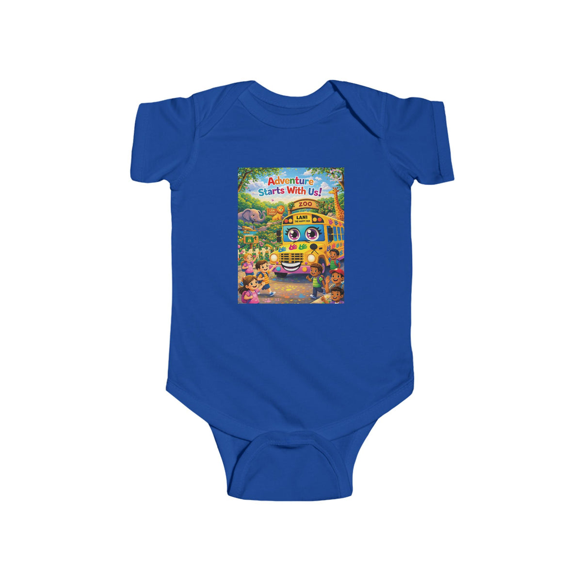 Lani™ Infant Fine Jersey Bodysuit – "Adventure Starts With Us!" Graphic