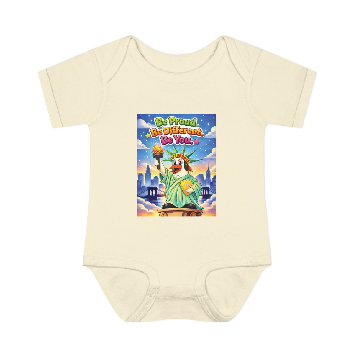 TuBz™ "Be Proud. Be Different. Be You." Infant Bodysuit - Inspirational Baby Onesie