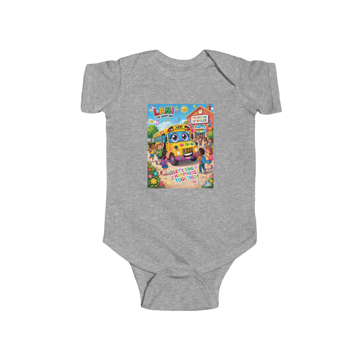 Lani™ Infant Fine Jersey Bodysuit – "Let's Sing Happiness Together!" Graphic