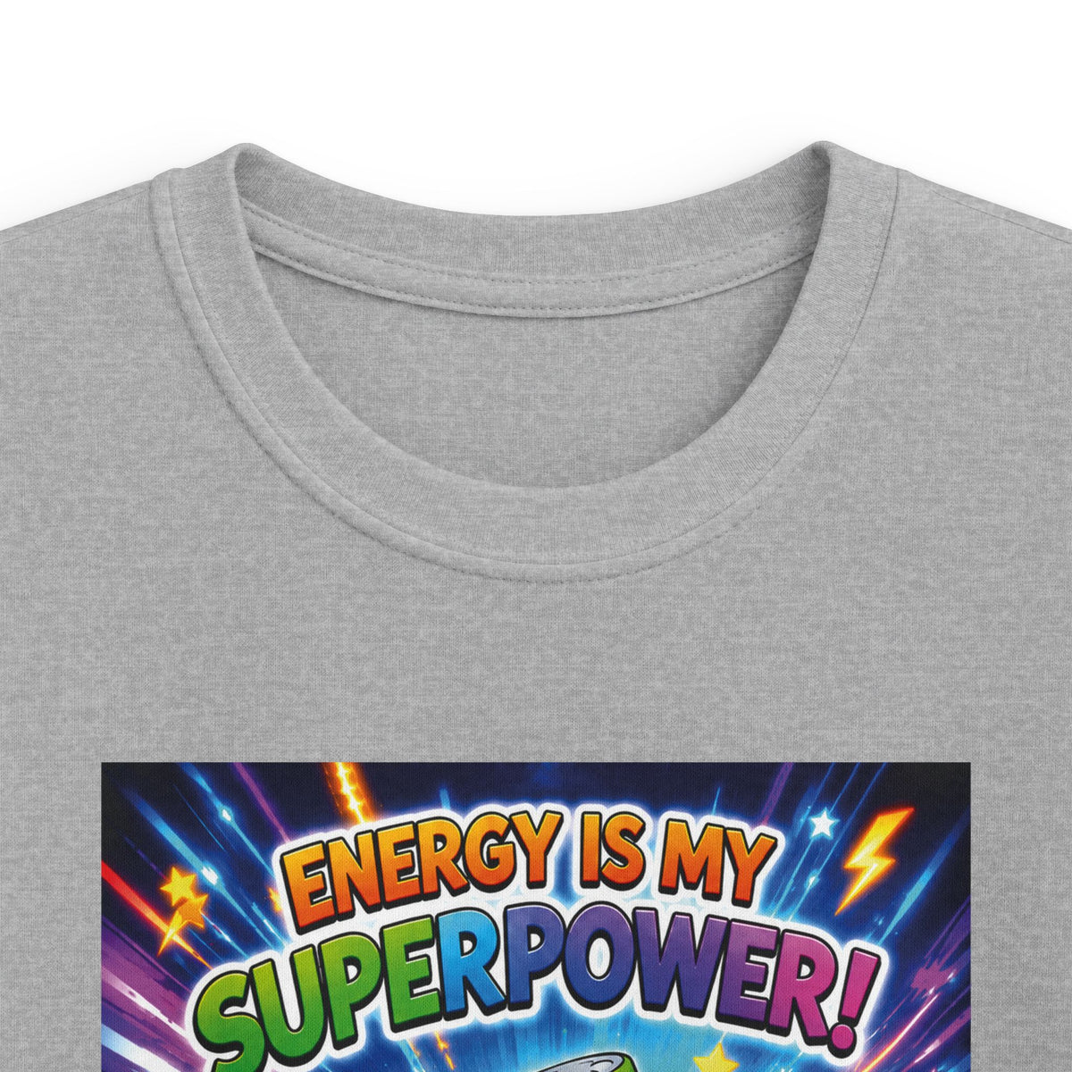 Potz™ Kids Softstyle Tee – "Energy is My Superpower!" Graphic Tee | Smile Universe Collection