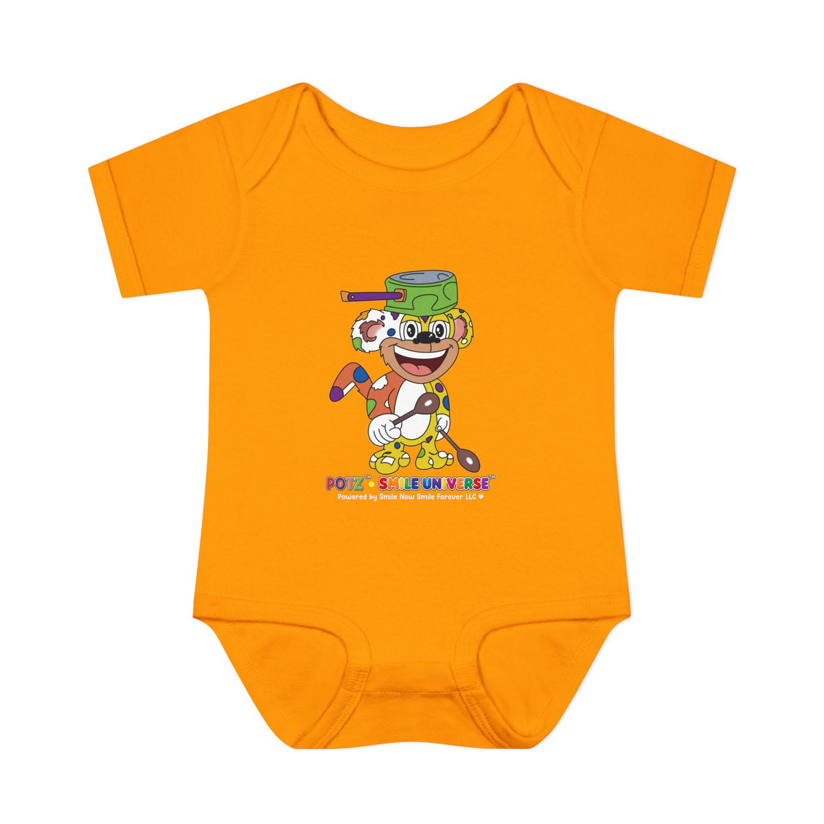 Potz™ Infant Baby Rib Bodysuit – Playful Chef Graphic Onesie | Smile Universe Collection