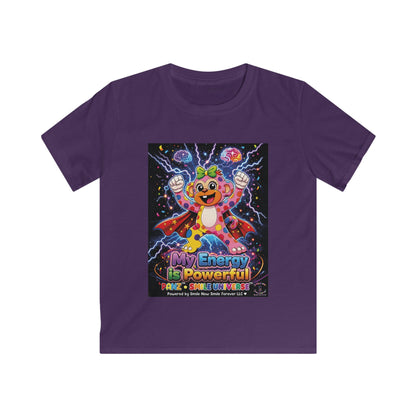 Panz™ Kids Softstyle Tee – "My Energy is Powerful" Graphic Tee | Smile Universe Collection