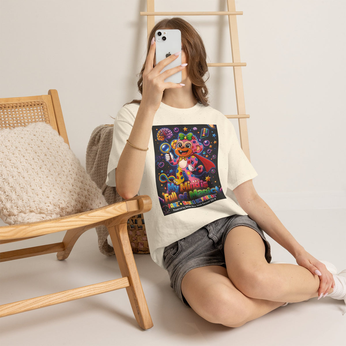 Panz™ Unisex Heavy Cotton™ Tee – "My Mind is Full of Magic" Graphic | Smile Universe Collection