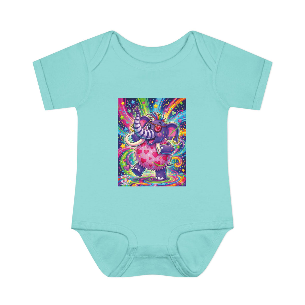 Piklez™ Infant Baby Rib Bodysuit – "Born to Celebrate!" Graphic | Smile Universe Collection
