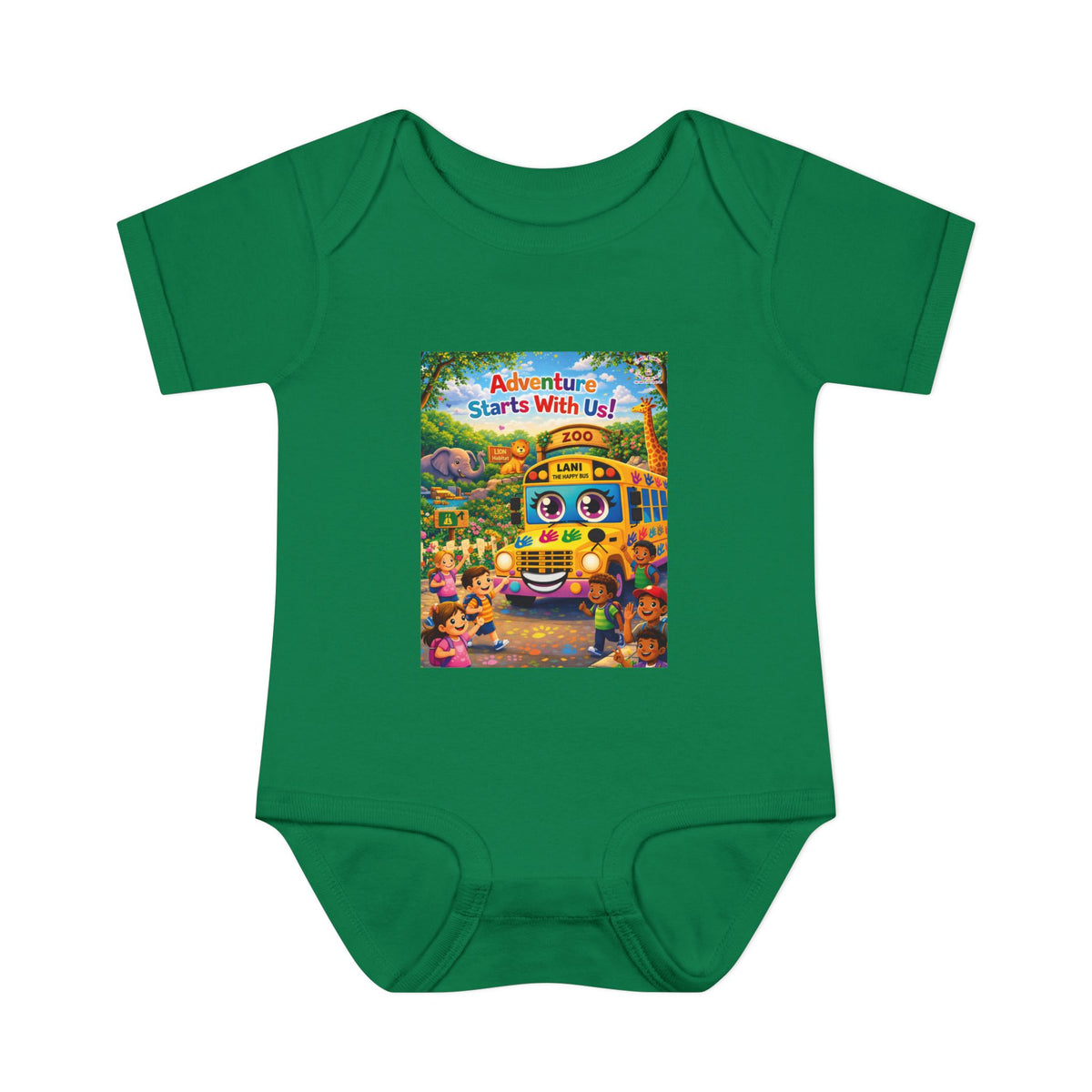 Lani™ Infant Baby Rib Bodysuit – "Adventure Starts With Us!" Graphic