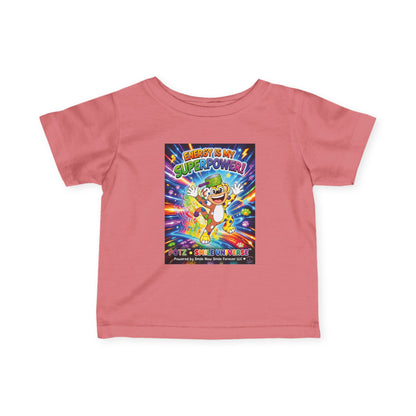 Potz™ Infant Fine Jersey Tee – "Energy is My Superpower!" Graphic Tee | Smile Universe Collection