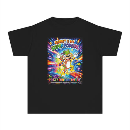 Potz™ Youth Midweight Tee – "Energy is My Superpower!" Graphic Tee | Smile Universe Collection