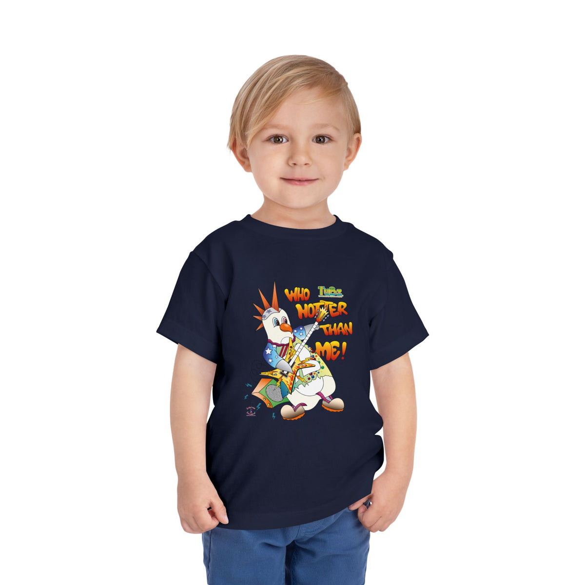 TuBz™ Rockstar Kids T-Shirt - "Who Hotter Than Me!" Graphic Tee | Smile Universe TuBz4Kidz Collection