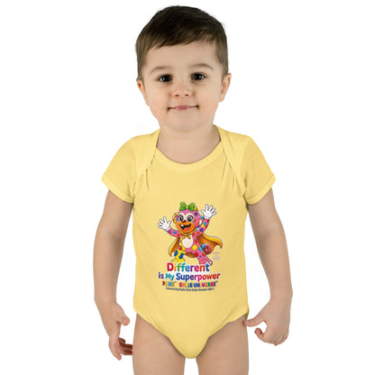 Panz™ Infant Baby Rib Bodysuit – "Different is My Superpower" Graphic | Smile Universe Collection
