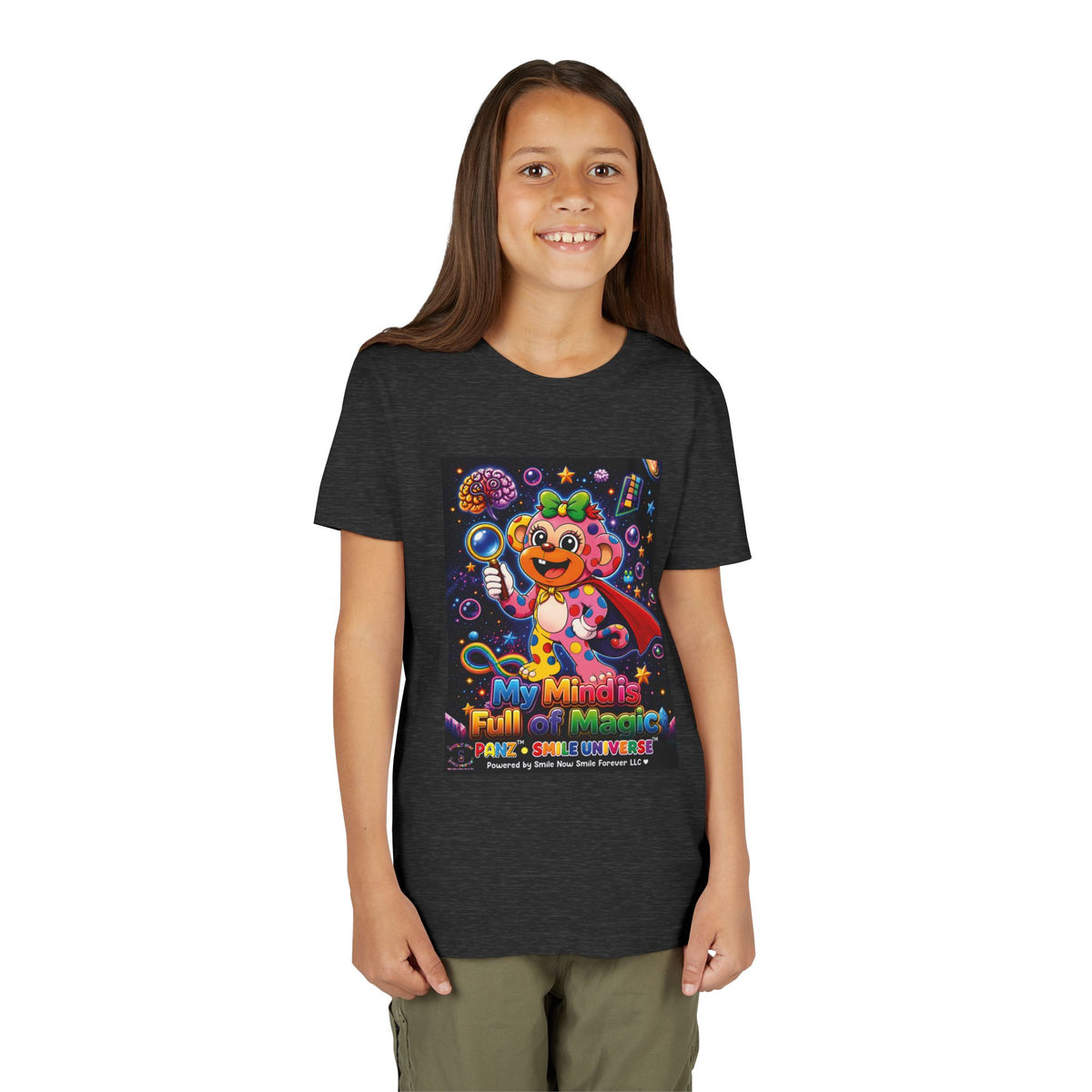 Panz™ Youth Short Sleeve Tee – "My Mind is Full of Magic" Graphic | Smile Universe Collection