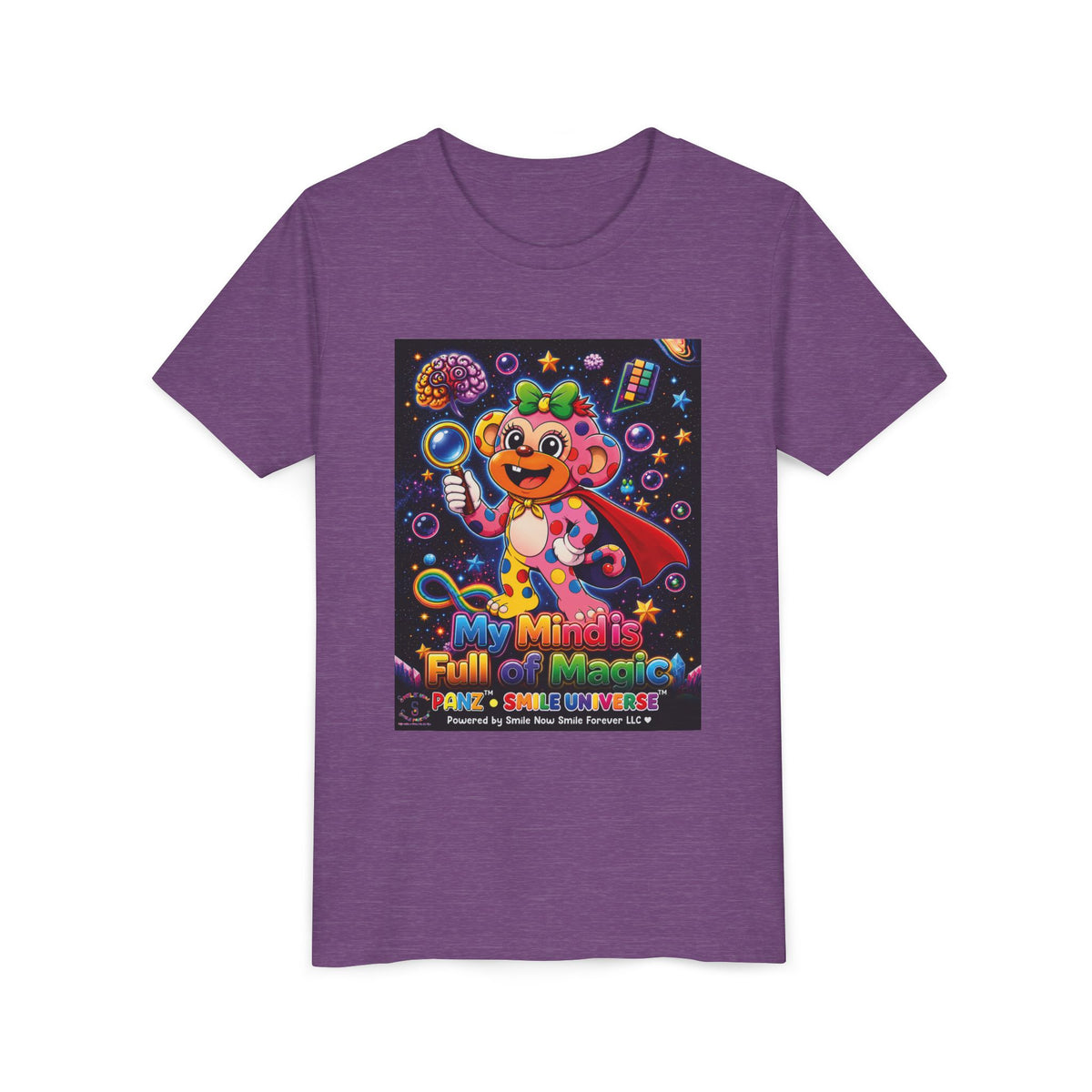 Panz™ Youth Short Sleeve Tee – "My Mind is Full of Magic" Graphic | Smile Universe Collection