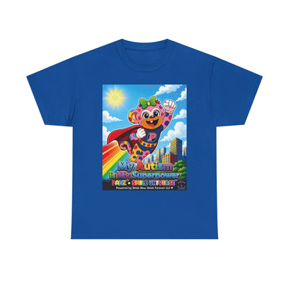 Panz™ Unisex Heavy Cotton™ Tee – "My Autism is My Superpower" Graphic | Smile Universe Collection