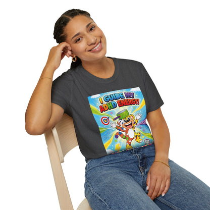 Potz™ Unisex Softstyle T-Shirt – "I Guide My ADHD Energy!" Graphic Tee | Smile Universe Collection