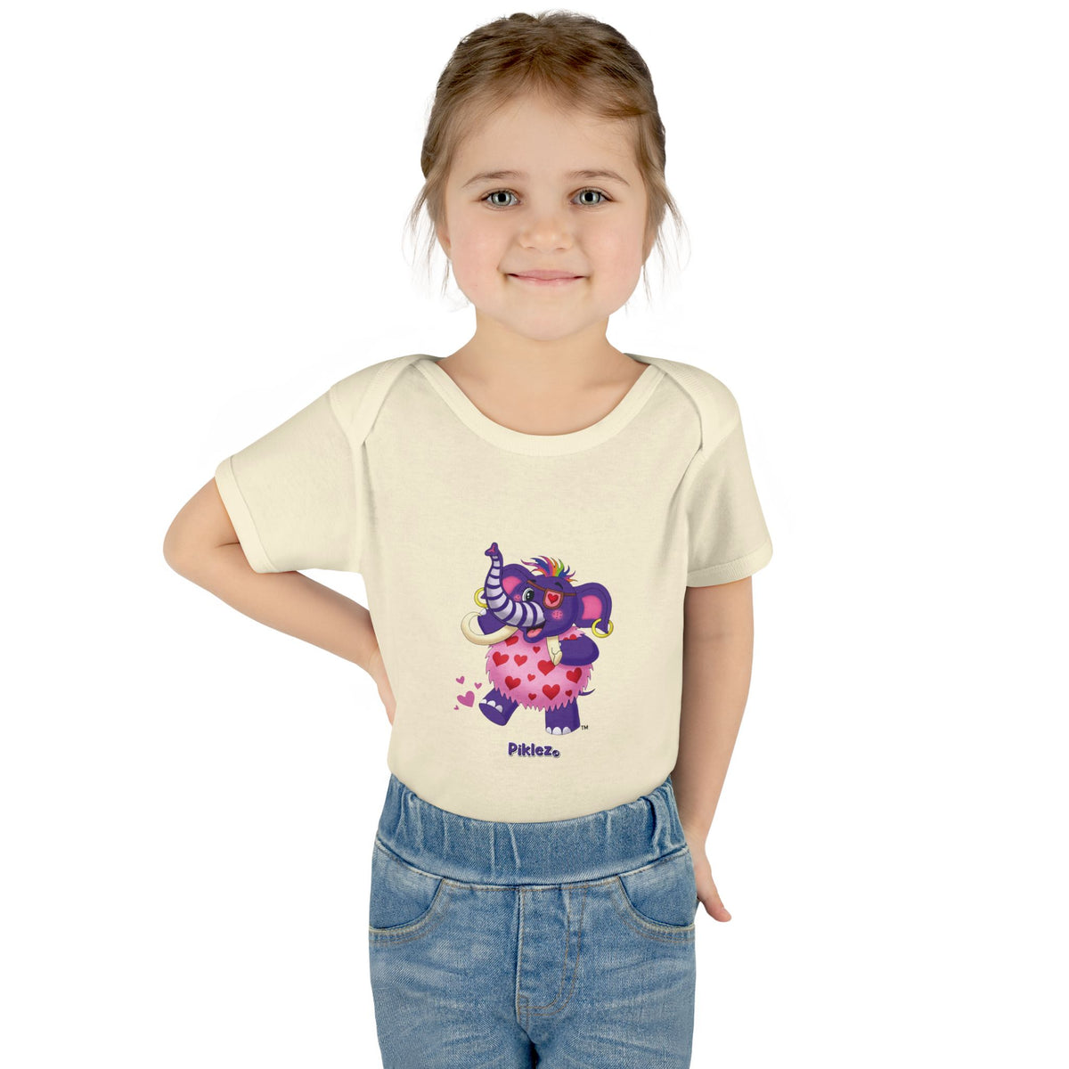 Piklez™ Infant Baby Rib Bodysuit – "Full of Love!" Graphic | Smile Universe Collection