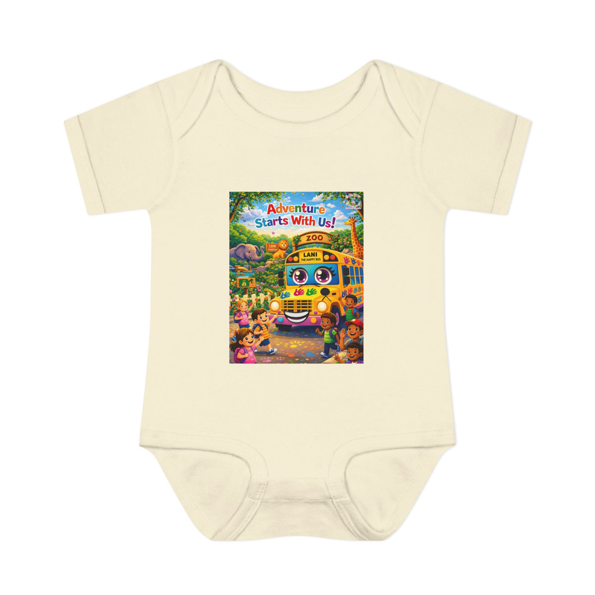Lani™ Infant Baby Rib Bodysuit – "Adventure Starts With Us!" Graphic