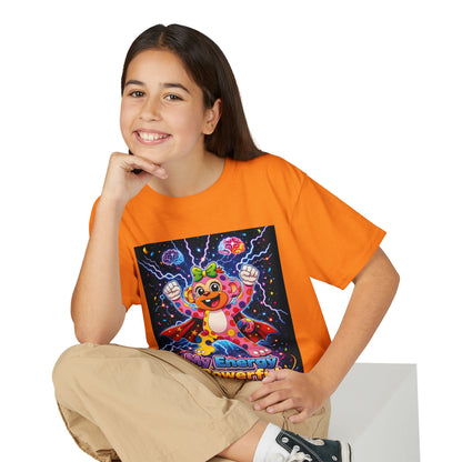 Panz™ Youth DryBlend® T-Shirt – "My Energy is Powerful" Graphic Tee | Smile Universe Collection