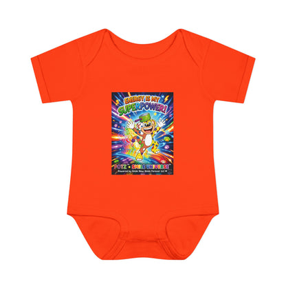 Potz™ Infant Baby Rib Bodysuit – "Energy is My Superpower!" Graphic Onesie | Smile Universe Collection