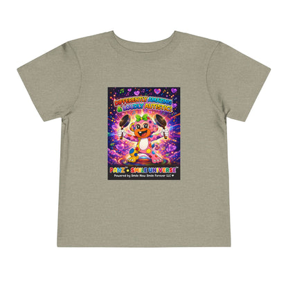 Panz™ Toddler Short Sleeve Tee – "Differently Amazing & Loudly Autistic!" Graphic | Smile Universe Collection