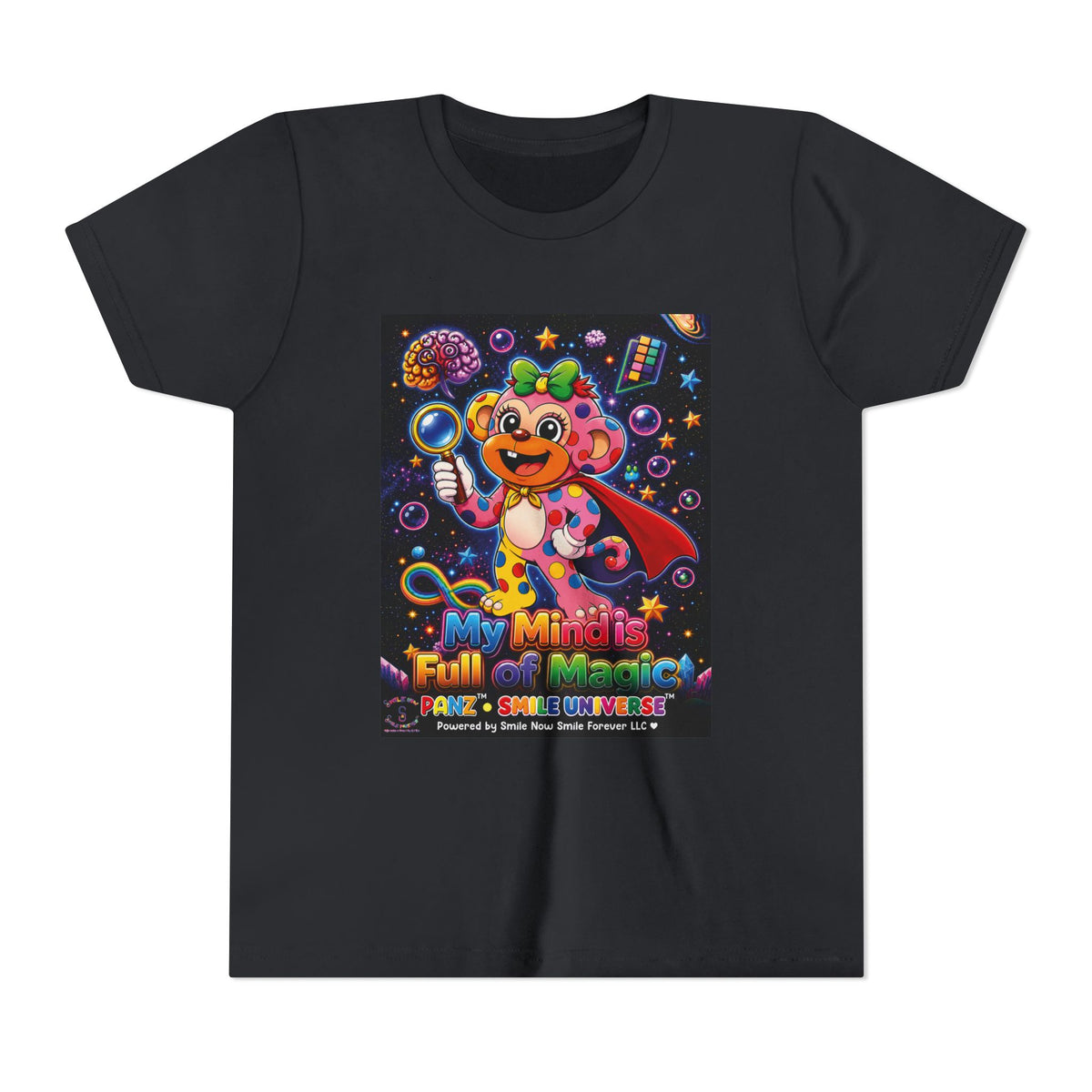 Panz™ Youth Short Sleeve Tee – "My Mind is Full of Magic" Graphic | Smile Universe Collection