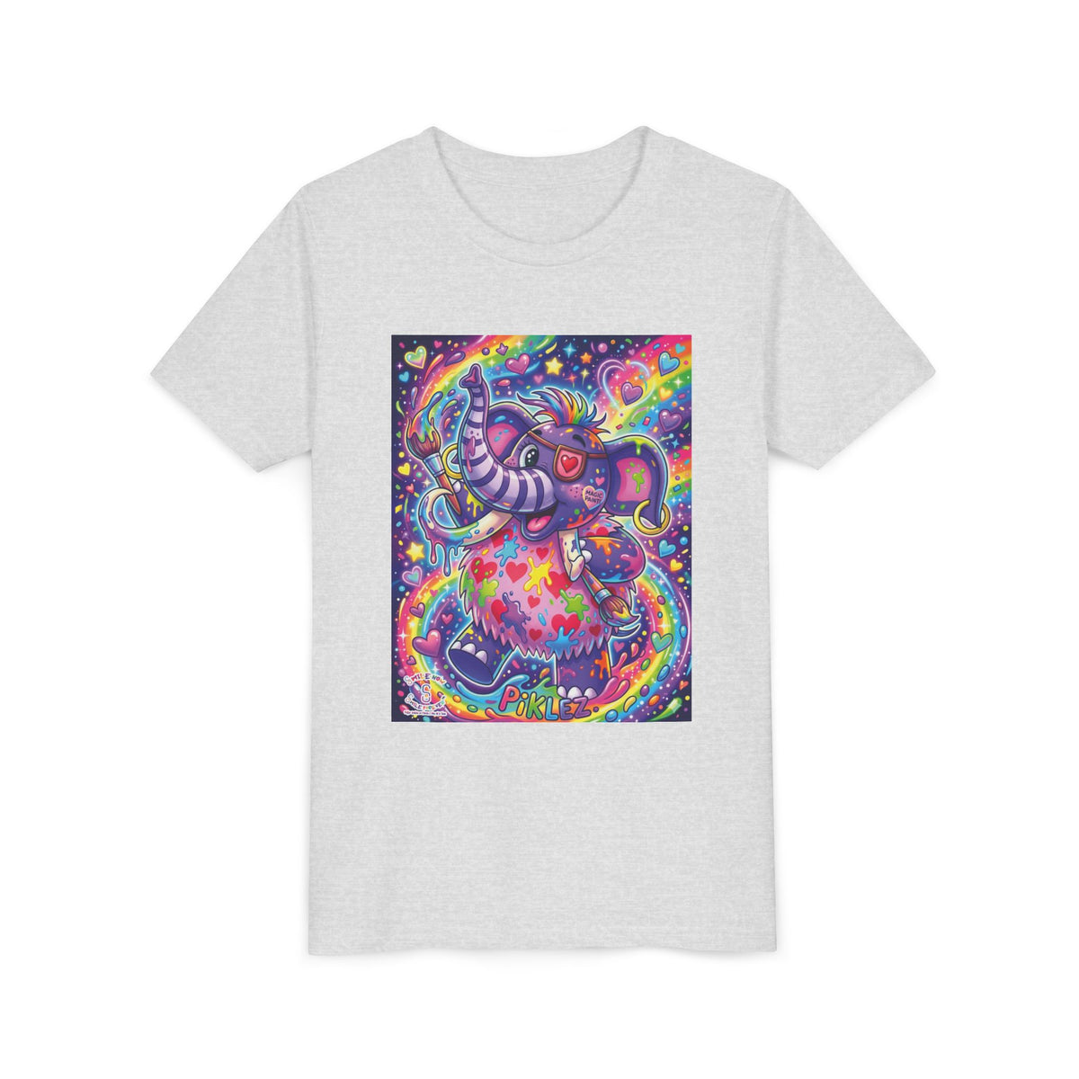 Piklez™ Youth Short Sleeve Tee – "Magic Paint!" Graphic Shirt | Smile Universe Collection