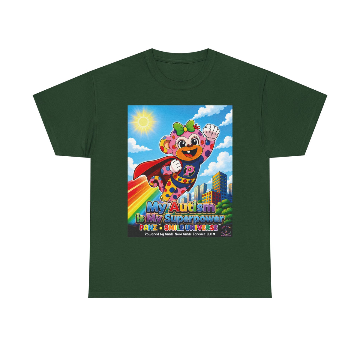 Panz™ Unisex Heavy Cotton™ Tee – "My Autism is My Superpower" Graphic | Smile Universe Collection