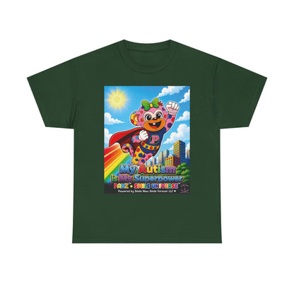 Panz™ Unisex Heavy Cotton™ Tee – "My Autism is My Superpower" Graphic | Smile Universe Collection