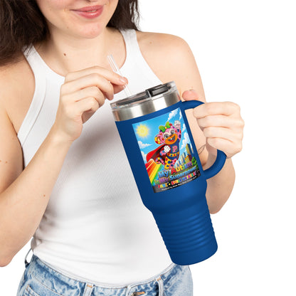 Panz™ 40oz Insulated Travel Mug – "My Autism is My Superpower" Graphic | Smile Universe Collection