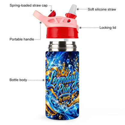Legendary Run Water Bottle - Blue & Gold Edition