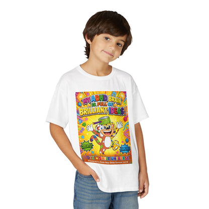 Potz™ Youth DryBlend® T-Shirt – "My ADHD Brain is Full of Brilliant Ideas!" Graphic Tee | Smile Universe Collection