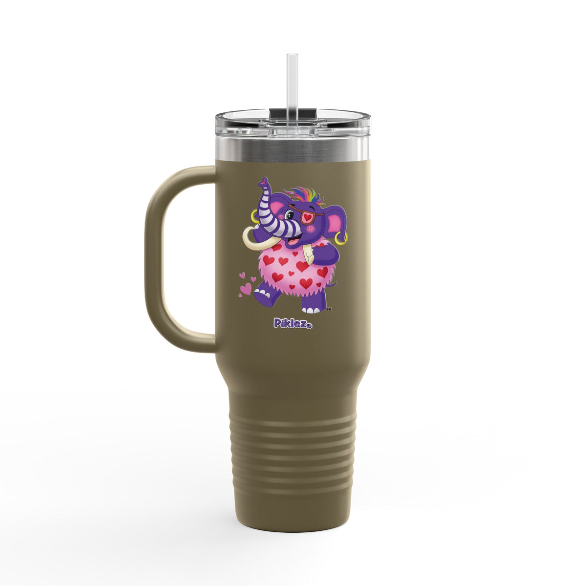 Piklez™ 40oz Insulated Travel Mug – "Full of Love!" Graphic | Smile Universe Collection