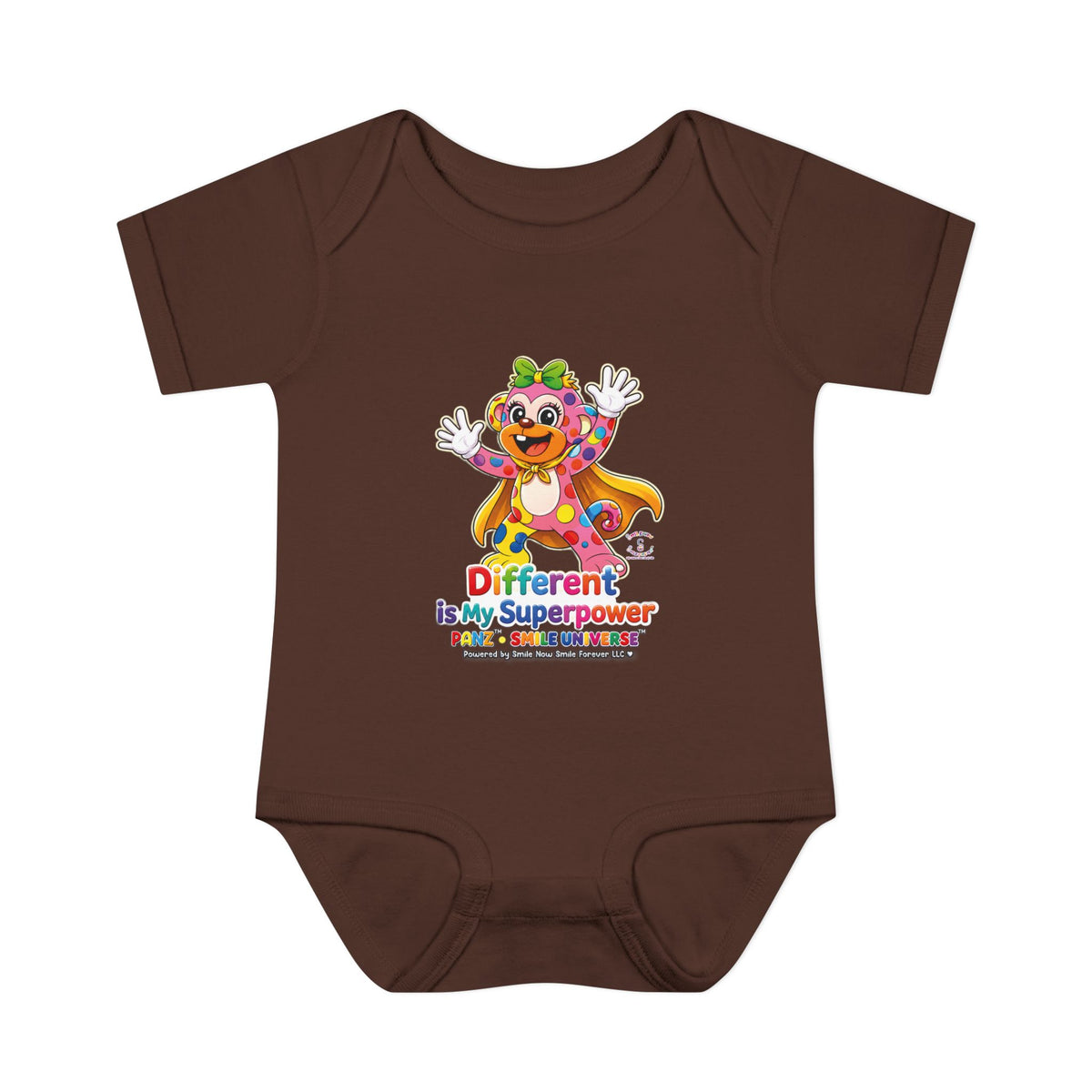 Panz™ Infant Baby Rib Bodysuit – "Different is My Superpower" Graphic | Smile Universe Collection
