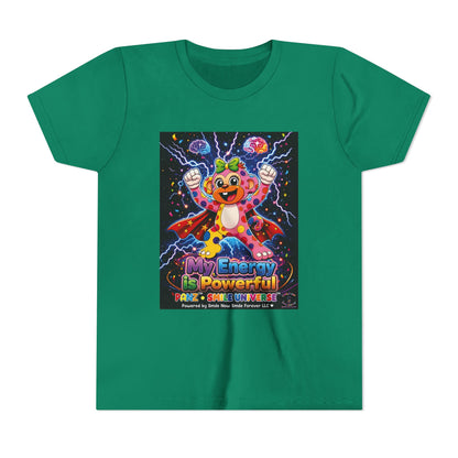 Panz™ Youth Short Sleeve Tee – "My Energy is Powerful" Graphic Tee | Smile Universe Collection