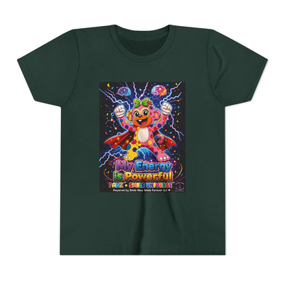 Panz™ Youth Short Sleeve Tee – "My Energy is Powerful" Graphic Tee | Smile Universe Collection