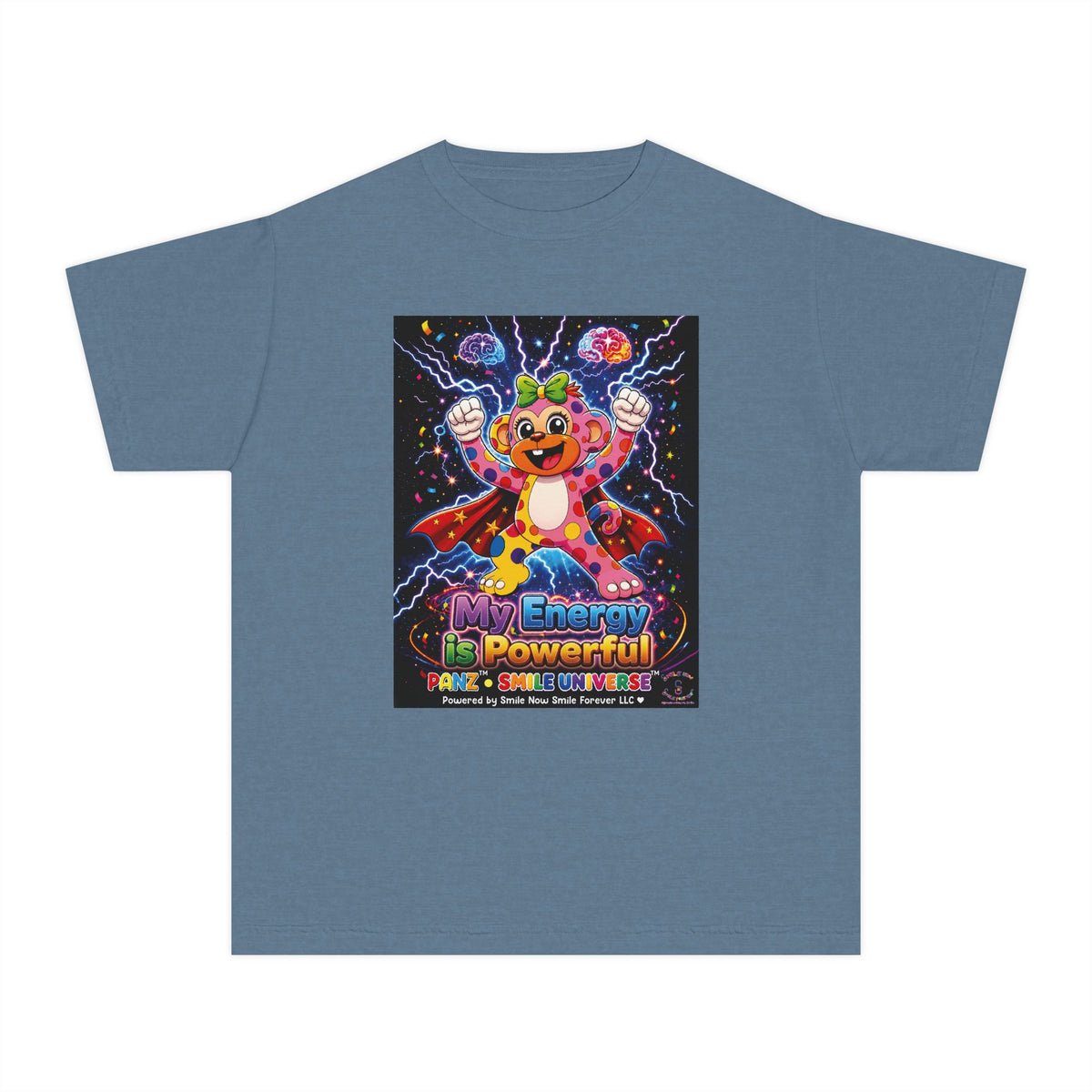 Panz™ Youth Midweight Tee – "My Energy is Powerful" Graphic Tee | Smile Universe Collection