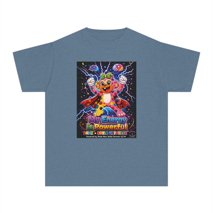 Panz™ Youth Midweight Tee – "My Energy is Powerful" Graphic Tee | Smile Universe Collection